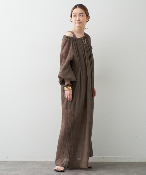 raspail（ラスパイユ）の「【Raspail/ラスパイユ】 Smock Dress（ワンピース・レディース・サファリグリーン・FREE）」の16枚目の写真