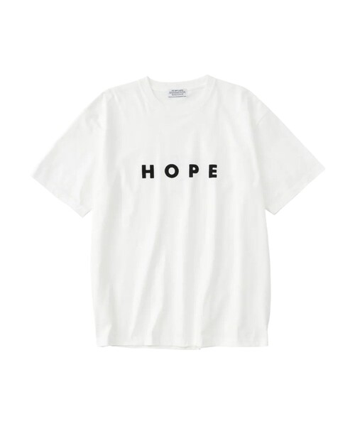 POET MEETS DUBWISE(ポエットミーツダブワイズ)の「POET MEETS DUBWISE/ポエトミーツダブワイズ HOPE T-shirt(Tシャツ/カットソー・メンズ・ホワイト/スミクロ・L/XL/M)」の2枚目の写真