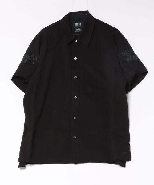 TAION(タイオン)の「【TAION】 JPNSP ノンダウン ジャパンスペシャル ハーフスリーブ レーヨンシャツ(シャツ/ブラウス・メンズ・ブラック/ブラウン系・3/2)」の2枚目の写真