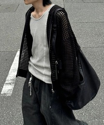 Chikashitsu + | 【Chikashitsu +】border stitch rib sleeveless (3color) / 【チカシツプラス】ボーダーステッチリブタンクトップ(タンクトップ)