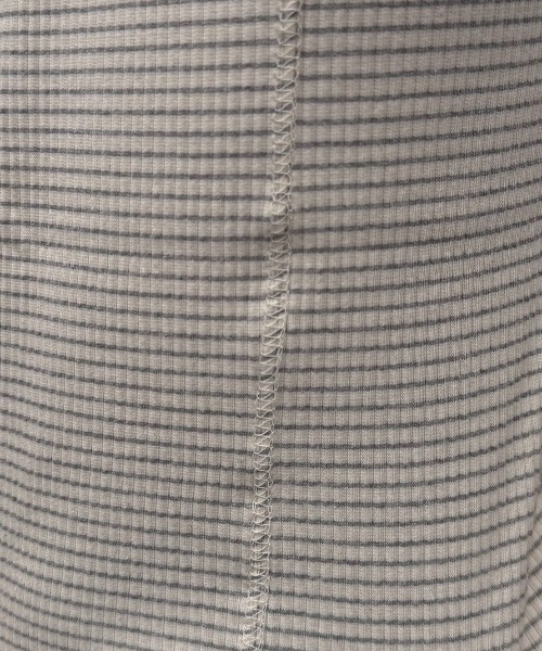 Chikashitsu +(チカシツプラス)の「【Chikashitsu +】border stitch rib sleeveless (3color) / 【チカシツプラス】ボーダーステッチリブタンクトップ(タンクトップ・メンズ・アイボリー/ブラック/グレー・ONE SIZE)」の9枚目の写真