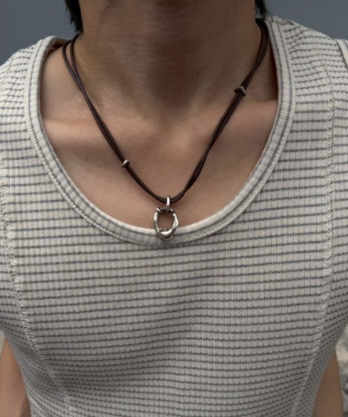 Chikashitsu +(チカシツプラス)の「【Chikashitsu +】border stitch rib sleeveless (3color) / 【チカシツプラス】ボーダーステッチリブタンクトップ(タンクトップ・メンズ・アイボリー/ブラック/グレー・ONE SIZE)」の8枚目の写真
