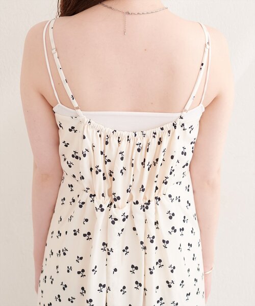 natural couture(ナチュラルクチュール)の「フルーツ柄キャミワンピース(ワンピース・レディース・ブラック/オフホワイト・FREE)」の16枚目の写真