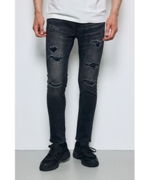 AZUL BY MOUSSY（アズールバイマウジー）の「【ストレッチ】AZUL DENIM リペアスキニー（デニムパンツ）」