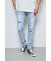 AZUL BY MOUSSY（アズールバイマウジー）の「【ストレッチ】AZUL DENIM リペアスキニー（デニムパンツ）」