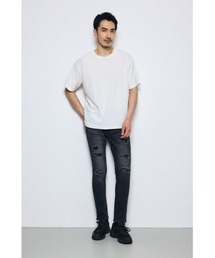 AZUL BY MOUSSY（アズールバイマウジー）の「【ストレッチ】AZUL DENIM リペアスキニー（デニムパンツ）」