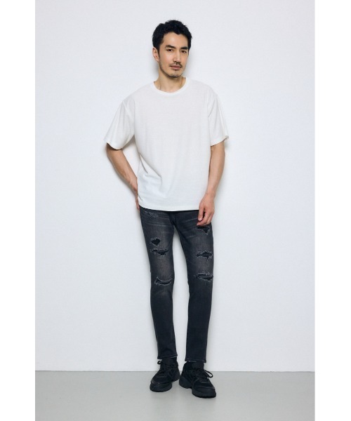 AZUL by moussy(アズールバイマウジー)の「【ストレッチ】AZUL DENIM リペアスキニー(デニムパンツ・メンズ・ブルー/ブラック/ライトブラック/ライトブルー・X-LARGE/X-SMALL/MEDIUM/LARGE/SMALL)」の15枚目の写真