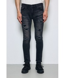 AZUL BY MOUSSY（アズールバイマウジー）の「【ストレッチ】AZUL DENIM リペアスキニー（デニムパンツ）」