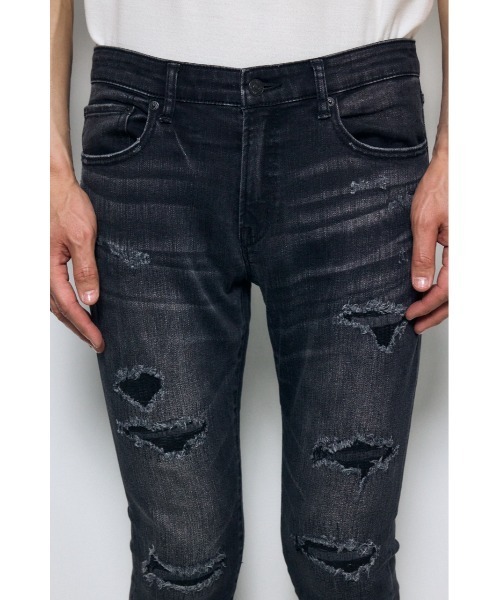AZUL by moussy(アズールバイマウジー)の「【ストレッチ】AZUL DENIM リペアスキニー(デニムパンツ・メンズ・ブルー/ブラック/ライトブラック/ライトブルー・X-LARGE/X-SMALL/MEDIUM/LARGE/SMALL)」の19枚目の写真