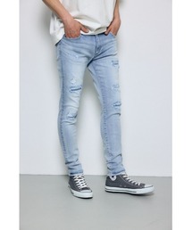 AZUL BY MOUSSY（アズールバイマウジー）の「【ストレッチ】AZUL DENIM リペアスキニー（デニムパンツ）」