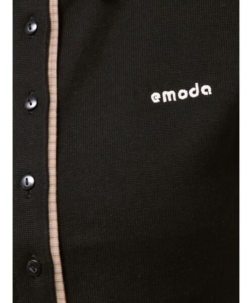 EMODA(エモダ)の「シャツドッキングハーフショルダーカーディガン(カーディガン/ボレロ・レディース・アイボリー/ブラック/ブルー・FREE)」の7枚目の写真