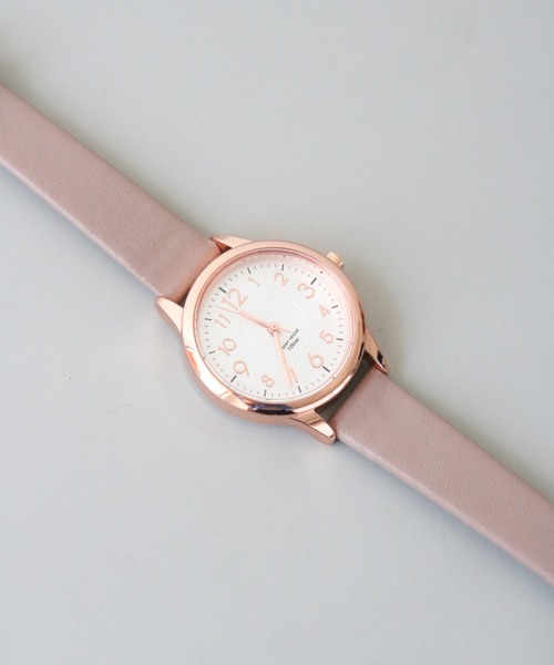 nattito(ナティート)の「〈nattito/ナティート〉Water Proof Watch/防水ウォッチ ジュビア ST257Z(アナログ腕時計・レディース・グレー/グレー×ピンク/ブルー・28)」の9枚目の写真