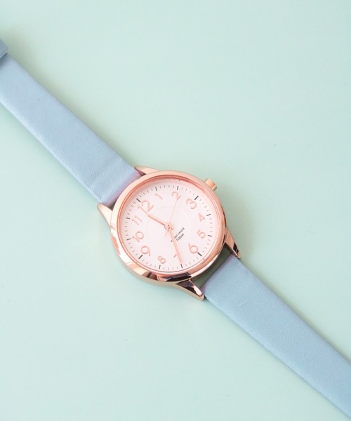 nattito(ナティート)の「〈nattito/ナティート〉Water Proof Watch/防水ウォッチ ジュビア ST257Z(アナログ腕時計・レディース・グレー/グレー×ピンク/ブルー・28)」の5枚目の写真