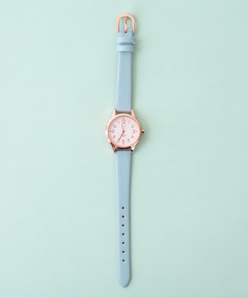 nattito(ナティート)の「〈nattito/ナティート〉Water Proof Watch/防水ウォッチ ジュビア ST257Z(アナログ腕時計・レディース・グレー/グレー×ピンク/ブルー・28)」の6枚目の写真