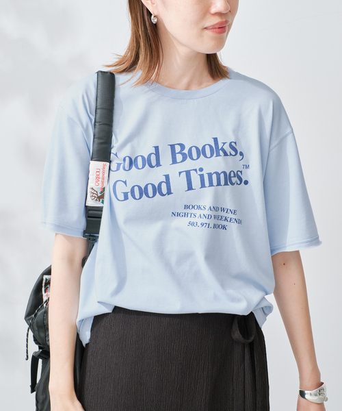 SLOBE IENA(スローブイエナ)の「BOOK CLUB SLOBE別注 グラフィックTEE(Tシャツ/カットソー・レディース・パープル/ライトグレー/ホワイト/スカイブルー・FREE)」の3枚目の写真