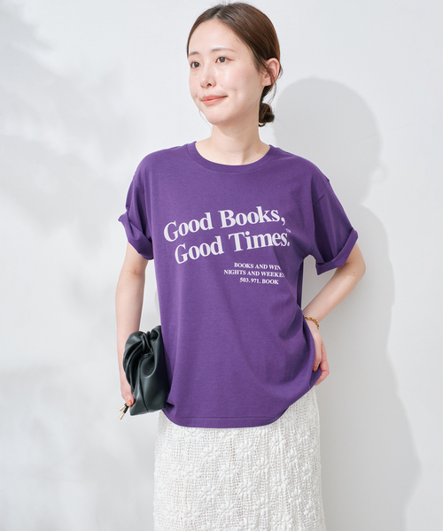 SLOBE IENA(スローブイエナ)の「BOOK CLUB SLOBE別注 グラフィックTEE(Tシャツ/カットソー・レディース・パープル/ライトグレー/ホワイト/スカイブルー・FREE)」の19枚目の写真