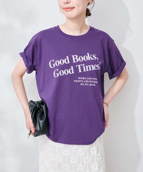 SLOBE IENA(スローブイエナ)の「BOOK CLUB SLOBE別注 グラフィックTEE(Tシャツ/カットソー・レディース・パープル/ライトグレー/ホワイト/スカイブルー・FREE)」の20枚目の写真