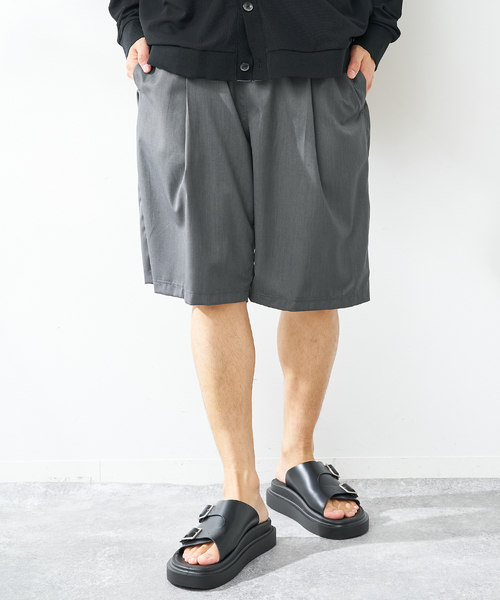 B.C STOCK(ベーセーストック)の「ウールライクイージーショーツ(その他パンツ・メンズ・チャコールグレー/グレー/ブラック・MEDIUM/LARGE)」の20枚目の写真