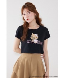 【HELLO KITTY】グリッターロゴミニTシャツ 夏服