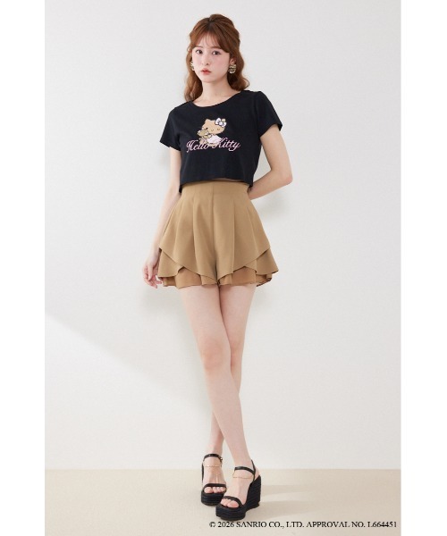 rienda(リエンダ)の「【HELLO KITTY】グリッターロゴミニTシャツ 夏服(Tシャツ/カットソー・レディース・ピンク/ホワイト/ブラック・FREE)」の15枚目の写真