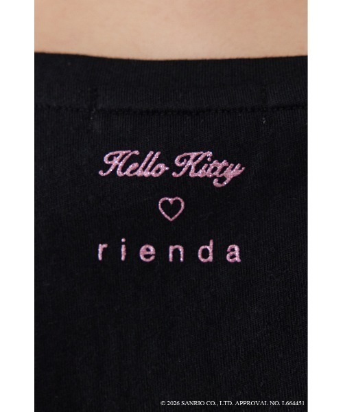 rienda(リエンダ)の「【HELLO KITTY】グリッターロゴミニTシャツ 夏服(Tシャツ/カットソー・レディース・ピンク/ホワイト/ブラック・FREE)」の22枚目の写真