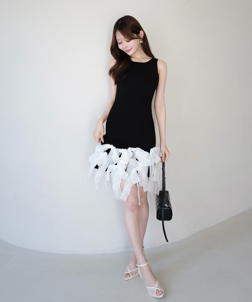 セール】RIBBON HEM KNIT DRESS（ワンピース）｜EIMY ISTOIRE