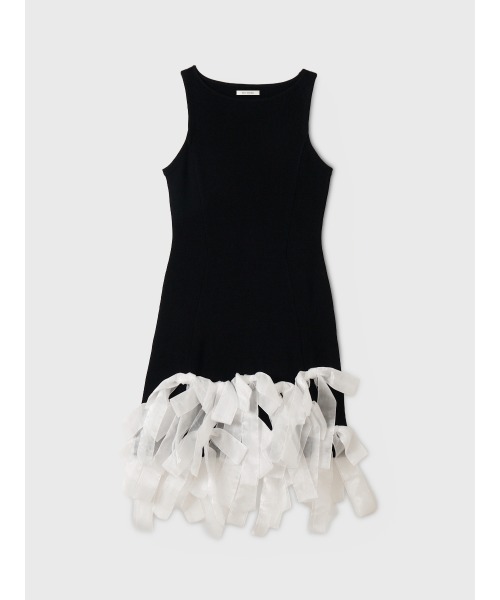 EIMY ISTOIRE(エイミーイストワール)の「RIBBON HEM KNIT DRESS(ワンピース・レディース・オフホワイト/ブラック・F)」の12枚目の写真