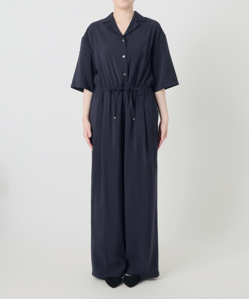 SLOBE IENA(スローブイエナ)の「《WEB限定/追加3》ハーフスリーブオールインワン(つなぎ/オールインワン・レディース・ブラック/ネイビー・36/38)」の18枚目の写真