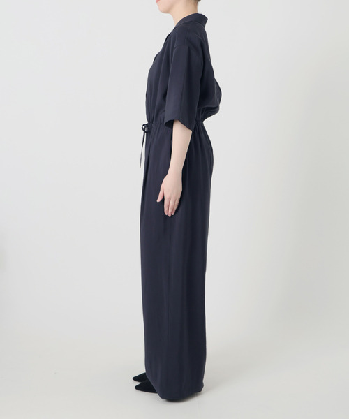 SLOBE IENA(スローブイエナ)の「《WEB限定/追加3》ハーフスリーブオールインワン(つなぎ/オールインワン・レディース・ブラック/ネイビー・36/38)」の19枚目の写真