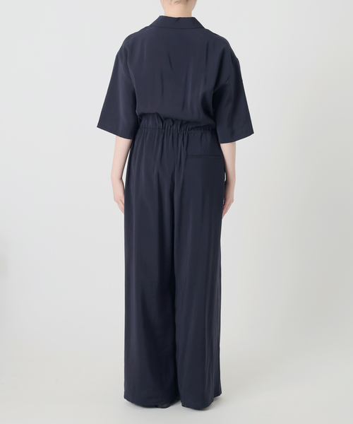 SLOBE IENA(スローブイエナ)の「《WEB限定/追加3》ハーフスリーブオールインワン(つなぎ/オールインワン・レディース・ブラック/ネイビー・36/38)」の21枚目の写真