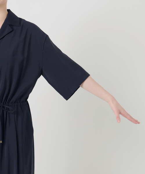 SLOBE IENA(スローブイエナ)の「《WEB限定/追加3》ハーフスリーブオールインワン(つなぎ/オールインワン・レディース・ブラック/ネイビー・36/38)」の22枚目の写真