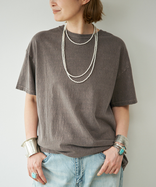 Deuxieme Classe(ドゥーズィエムクラス)の「* Relax Tシャツ(Tシャツ/カットソー・レディース・グリーン/ホワイト/ベージュ/ブラウン・FREE)」の3枚目の写真