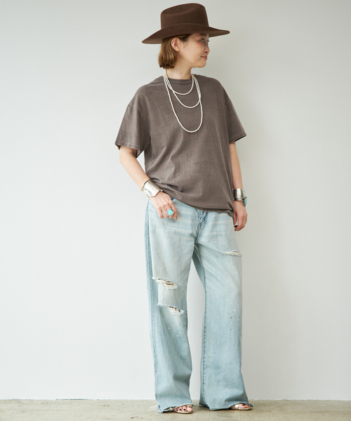 Deuxieme Classe(ドゥーズィエムクラス)の「* Relax Tシャツ(Tシャツ/カットソー・レディース・グリーン/ホワイト/ベージュ/ブラウン・FREE)」の6枚目の写真