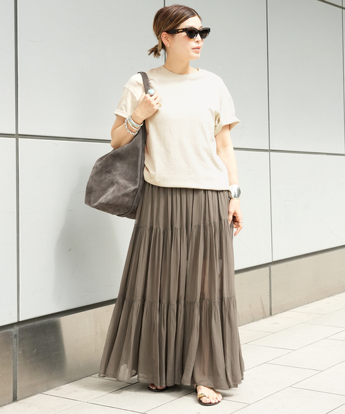Deuxieme Classe(ドゥーズィエムクラス)の「* Relax Tシャツ(Tシャツ/カットソー・レディース・グリーン/ホワイト/ベージュ/ブラウン・FREE)」の7枚目の写真