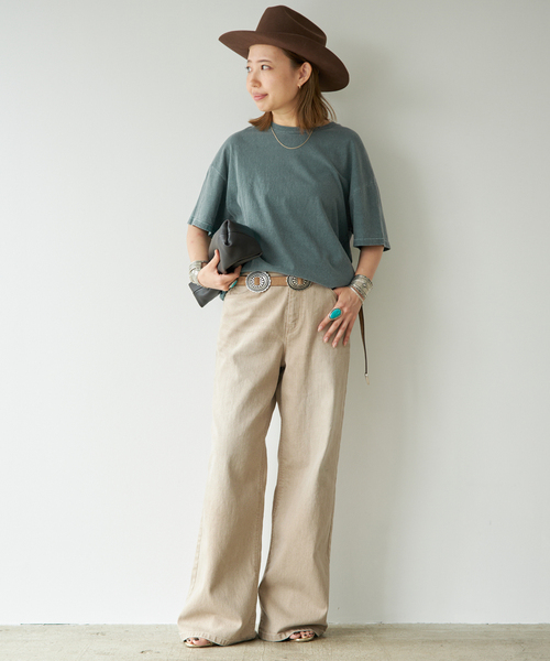Deuxieme Classe(ドゥーズィエムクラス)の「* Relax Tシャツ(Tシャツ/カットソー・レディース・グリーン/ホワイト/ベージュ/ブラウン・FREE)」の8枚目の写真
