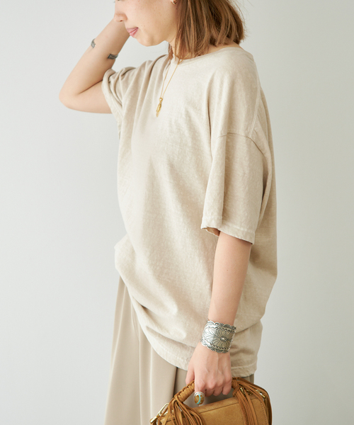 Deuxieme Classe(ドゥーズィエムクラス)の「* Relax Tシャツ(Tシャツ/カットソー・レディース・グリーン/ホワイト/ベージュ/ブラウン・FREE)」の19枚目の写真