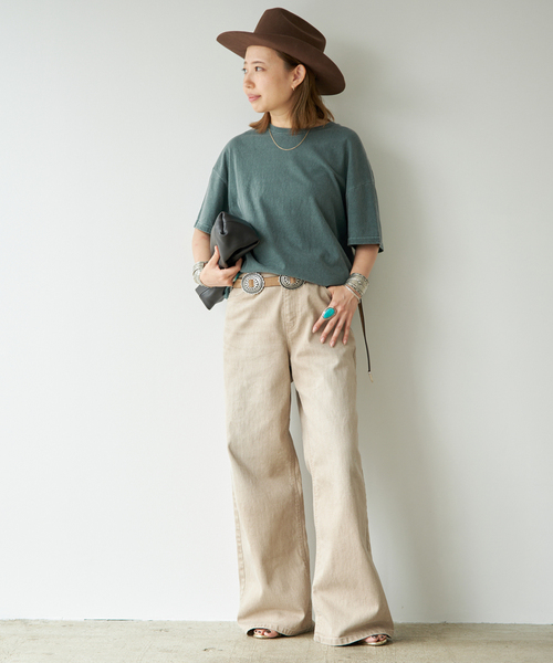 Deuxieme Classe（ドゥーズィエムクラス）の「* Relax Tシャツ（Tシャツ/カットソー・レディース・グリーン/ホワイト/ベージュ・FREE）」の6枚目の写真