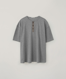 BLANKROOM（ブランクルーム）の「ノーブルヘンリーネックハーフT_MELANGE GRAY（Tシャツ/カットソー）」