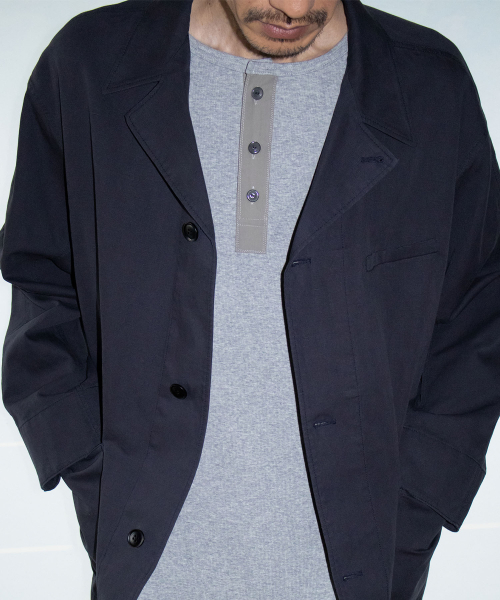 BLANKROOM(ブランクルーム)の「ノーブルヘンリーネックハーフT_MELANGE GRAY(Tシャツ/カットソー・メンズ・その他・1/2/3)」の6枚目の写真