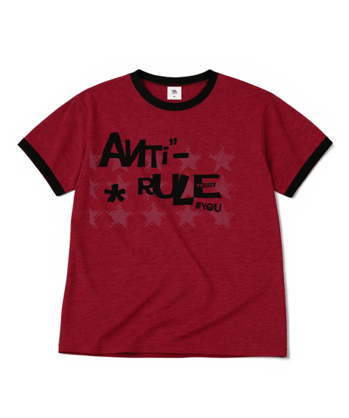 VENHIT(ベンヒット)の「アンチルール リンガー半袖Tシャツ(Tシャツ/カットソー・レディース・バーガンディー/クリーム/スカイブルー/ライトグレー・LARGE/MEDIUM)」の5枚目の写真