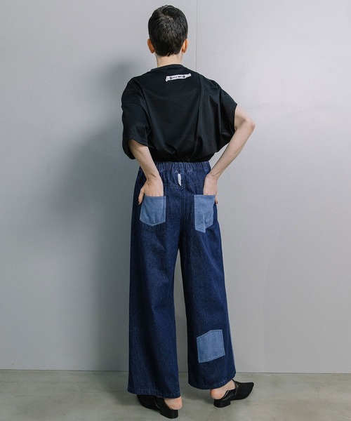 MARECHAL TERRE(マルシャルテル)の「ライトオンスワイドデニム(デニムパンツ・レディース・グレー/インディゴブルー/ブルー/ブラック・MEDIUM)」の12枚目の写真