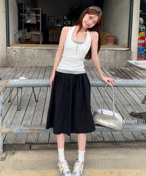 AVYL(アヴィル)の「ホルターネックボーダーリボンキャミソール(キャミソール・レディース・ホワイト・M)」の10枚目の写真