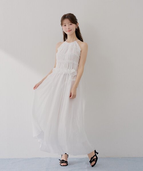 Chico(チコ)の「【SALON by Chico】ホルターはさみレースロングワンピース(ワンピース・レディース・ブラウン/ホワイト/ブラック・FREE)」の19枚目の写真