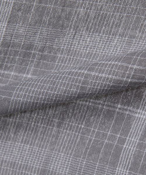 MINDBRIDGE（マインドブリッジ）の「[COUTURE]クリス60番手グレーチェックオーバーサイズシャツ（シャツ/ブラウス・メンズ・グレー・95/100/105/110）」の8枚目の写真