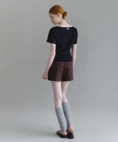 MICANE（ミケーネ）の「メリーシャーリングスリットT-half.ver（Tシャツ/カットソー・レディース・スカイブルー/ブラック/アイボリー・SMALL/MEDIUM/LARGE/X-LARGE）」の14枚目の写真