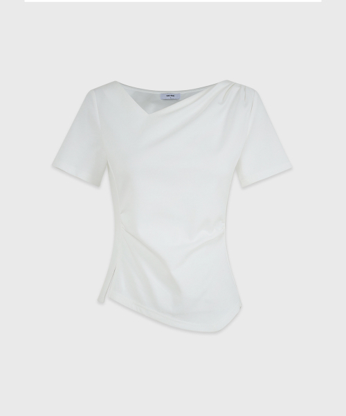 MICANE（ミケーネ）の「メリーシャーリングスリットT-half.ver（Tシャツ/カットソー・レディース・スカイブルー/ブラック/アイボリー・SMALL/MEDIUM/LARGE/X-LARGE）」の15枚目の写真