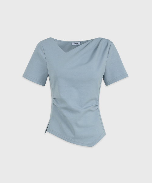 MICANE（ミケーネ）の「メリーシャーリングスリットT-half.ver（Tシャツ/カットソー・レディース・スカイブルー/ブラック/アイボリー・SMALL/MEDIUM/LARGE/X-LARGE）」の17枚目の写真