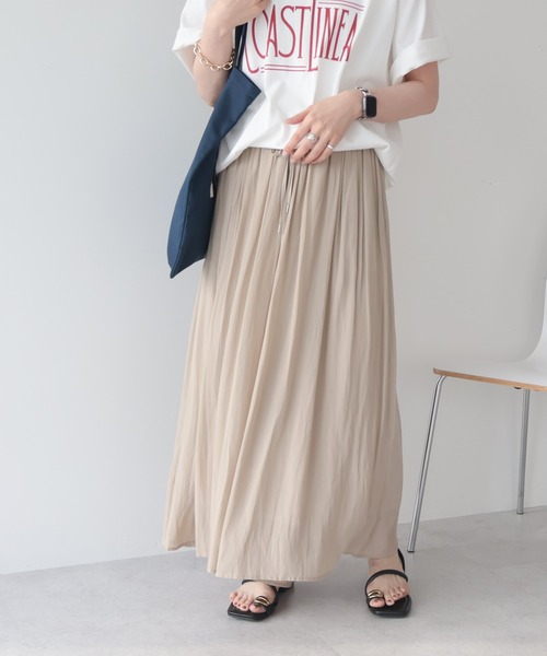 AMERICAN HOLIC(アメリカンホリック)の「【選べる丈】接触冷感シフォンスカーチョ【WEB限定カラー有】(その他パンツ・レディース・ライトベージュ/キャメル/ブラック/テラコッタ/ボルドー/グレイッシュベージュ・L/M)」の5枚目の写真