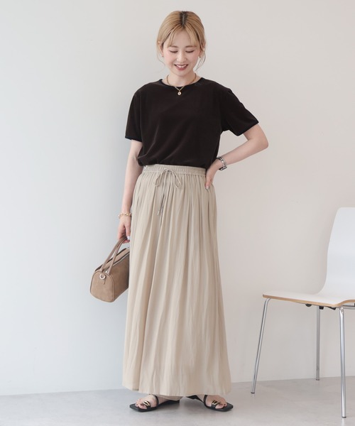AMERICAN HOLIC(アメリカンホリック)の「【選べる丈】接触冷感シフォンスカーチョ【WEB限定カラー有】(その他パンツ・レディース・ライトベージュ/キャメル/ブラック/テラコッタ/ボルドー/グレイッシュベージュ・L/M)」の14枚目の写真
