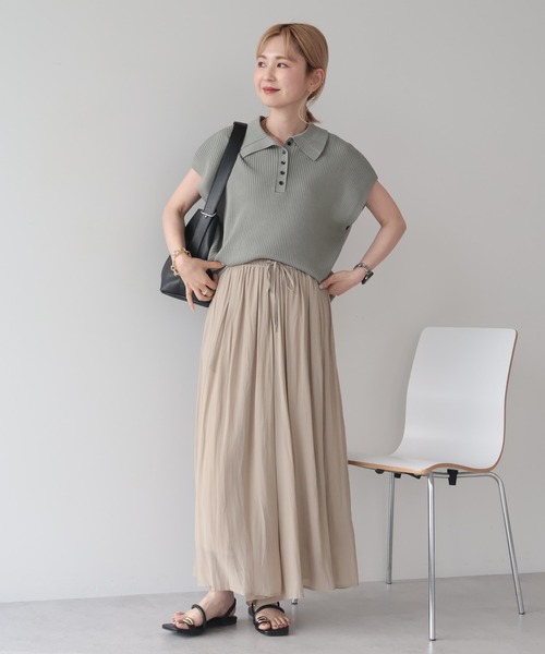 AMERICAN HOLIC(アメリカンホリック)の「【選べる丈】接触冷感シフォンスカーチョ【WEB限定カラー有】(その他パンツ・レディース・ライトベージュ/キャメル/ブラック/テラコッタ/ボルドー/グレイッシュベージュ・L/M)」の16枚目の写真